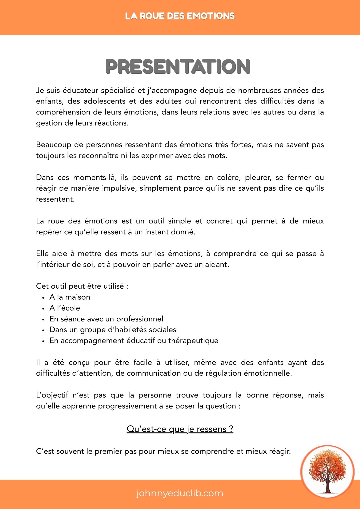 2 La roue des émotions – support éducatif pour la compréhension et l’expression des émotions – Image 2