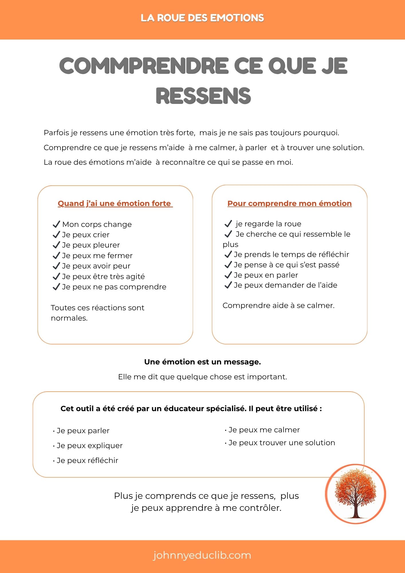 4 La roue des émotions – support éducatif pour la compréhension et l’expression des émotions – Image 3